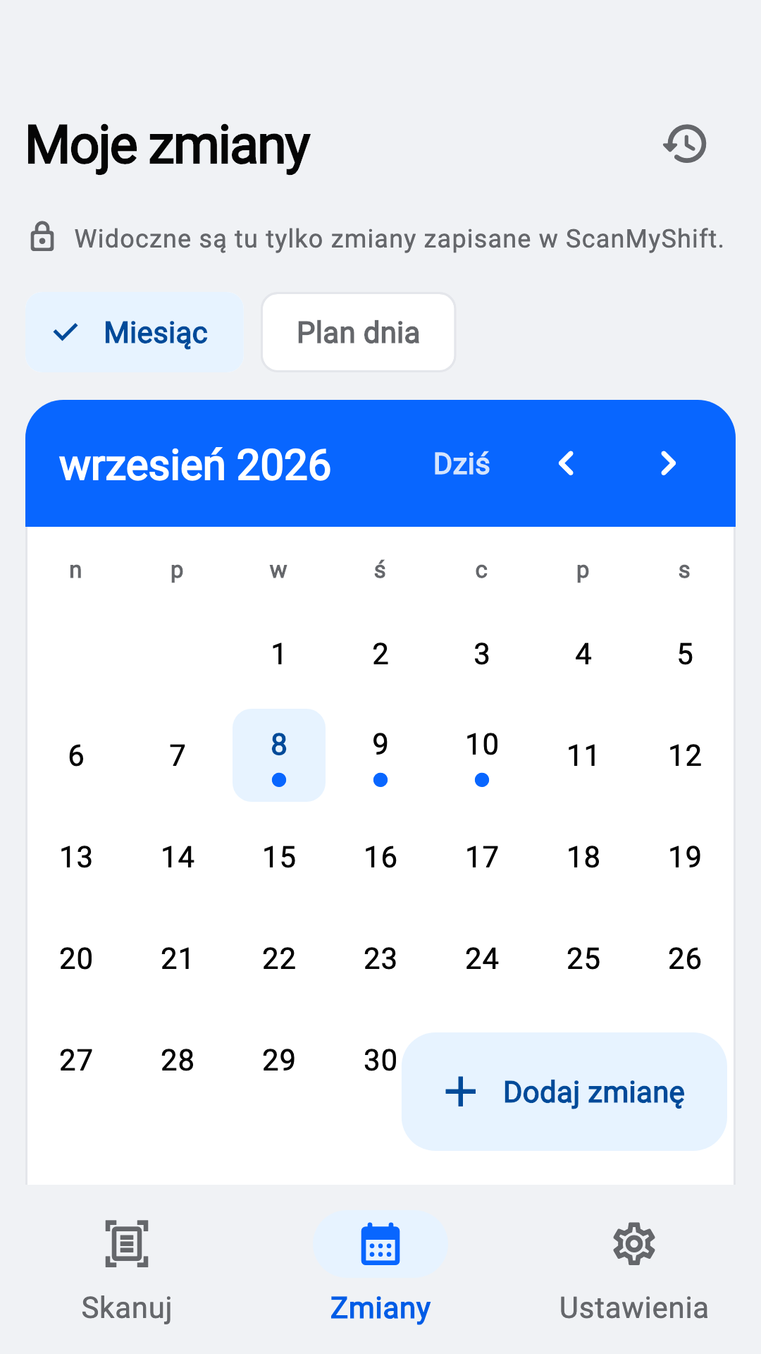 Zobacz zmiany w miesiącu
