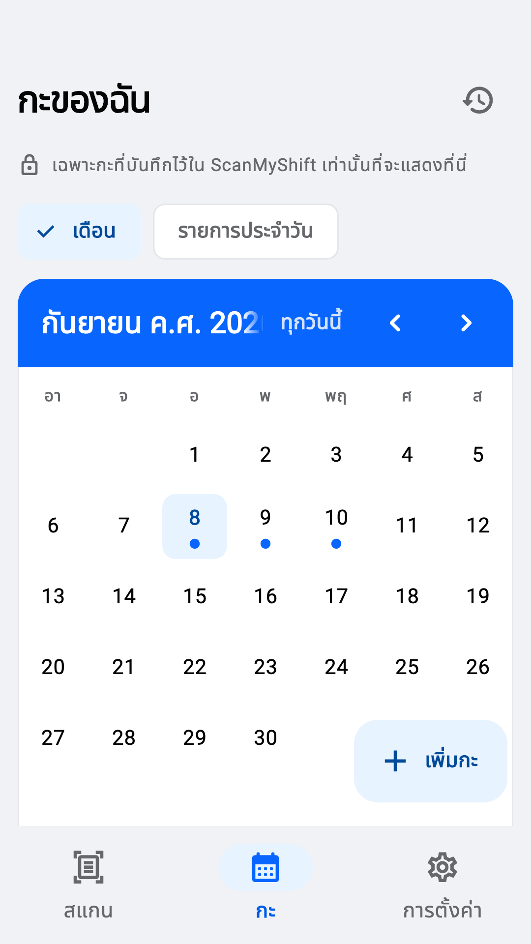 ดูกะประจำเดือน